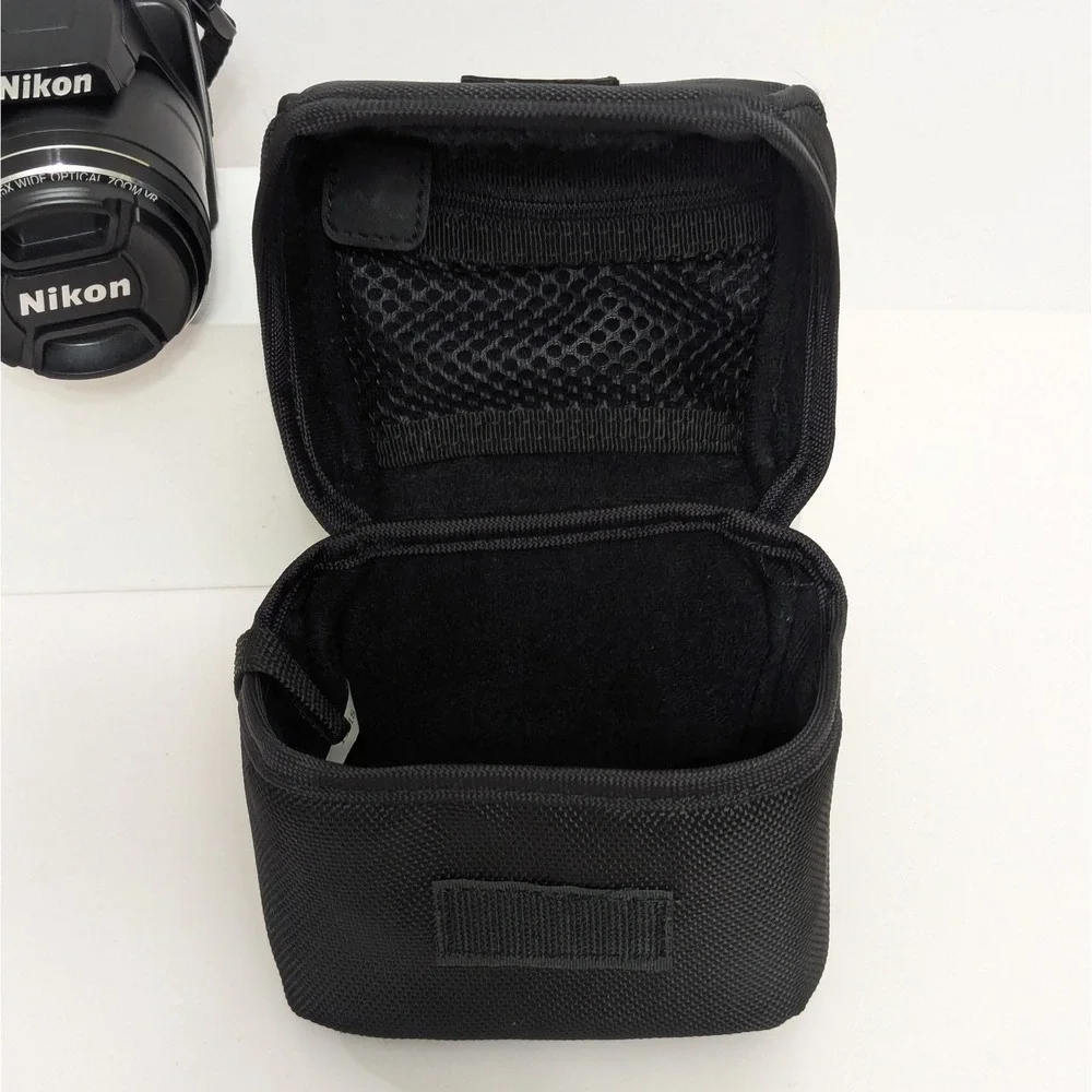 Nikon COOLPIX L110 12.1MP Digital Camera 15x Optical Zoom Black Tested + Case